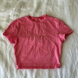 Pink small crop top